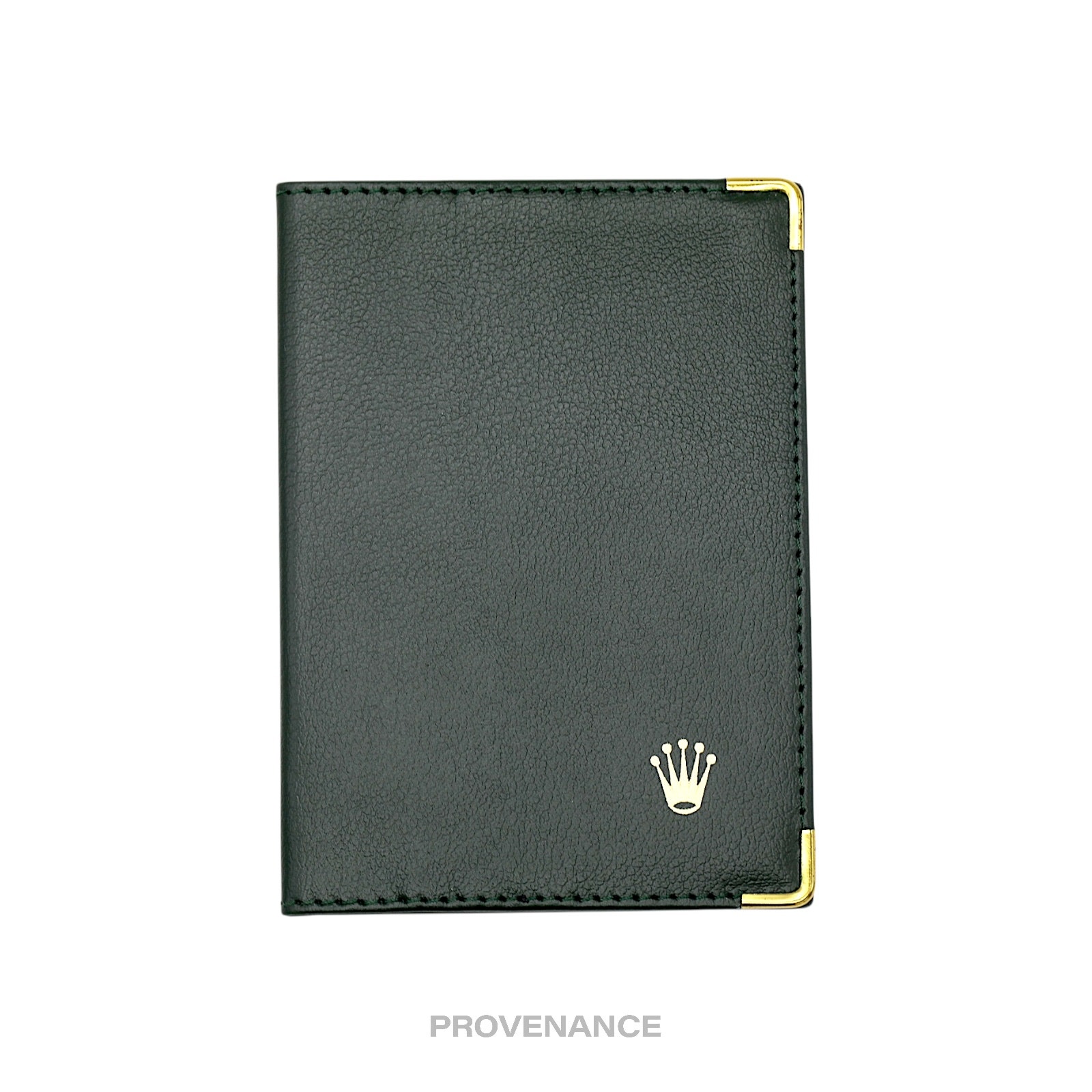 Rolex Crown Passport Wallet  Forest Green Leather R